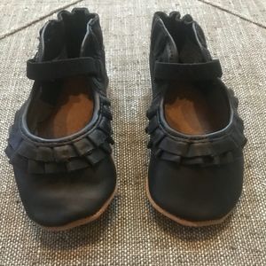Robeez Soft Sole Black Shoes 12-18 months